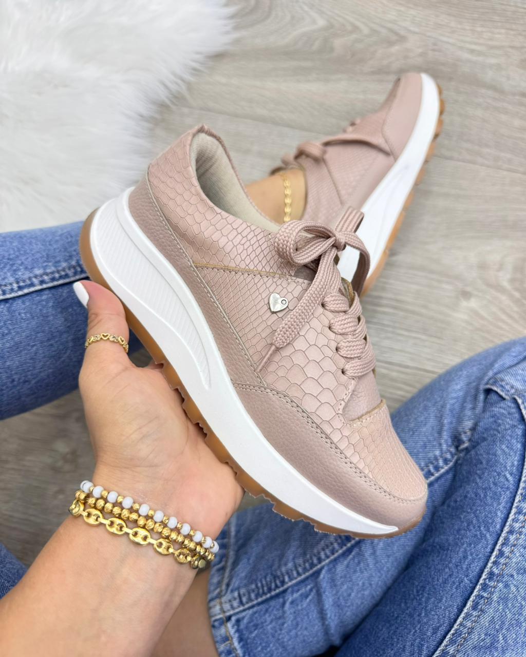 Plantilla tenis serena taupe en cuero cuero natural taupe — YF Shoes Bucaramanga