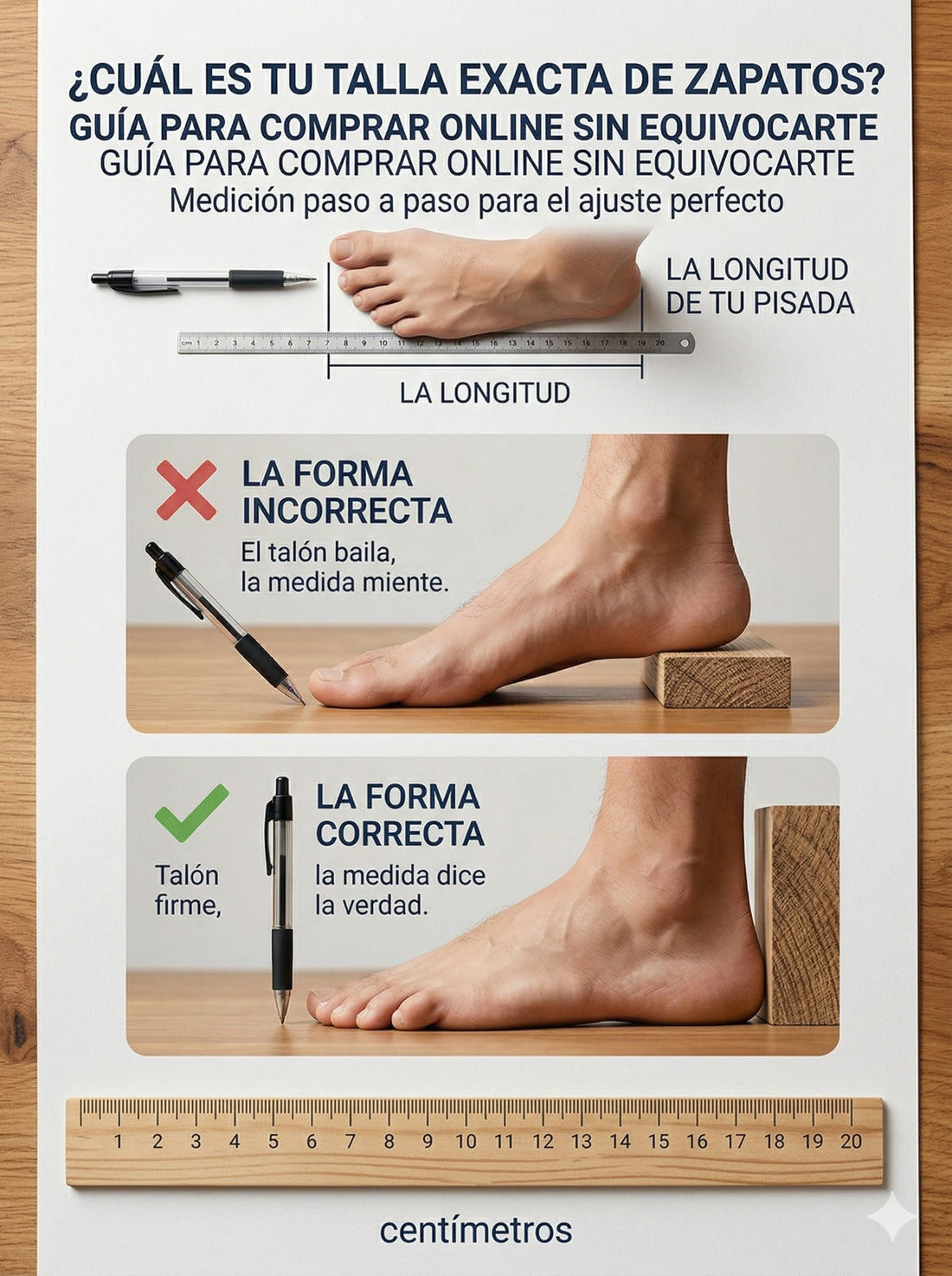 ¿Cuál es tu talla exacta de zapatos? Guía para comprar online sin equivocarte