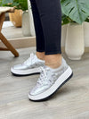 TENIS SAONA PLATEADO EN CUERO
