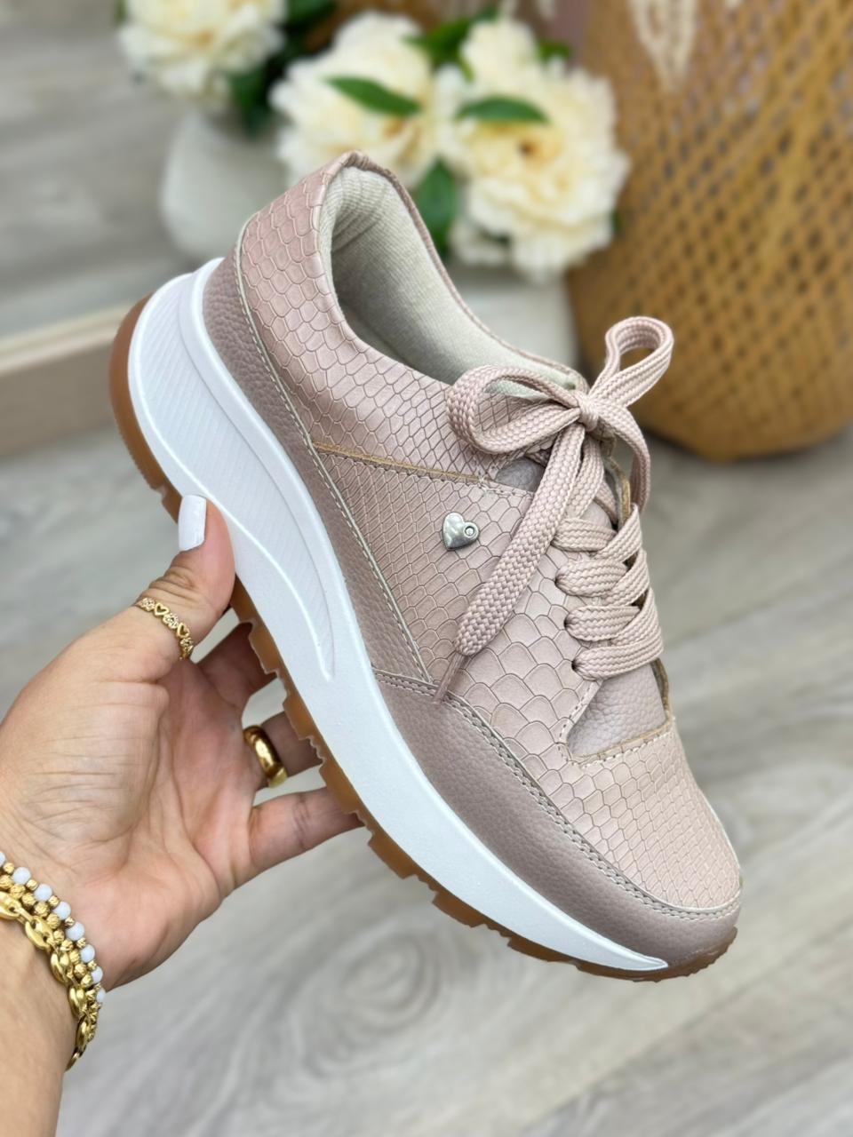 Par completo tenis serena blanco en cuero cuero blanco — YF Shoes