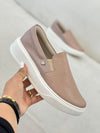 TENIS PARIS TAUPE - EN CUERO - MUJER