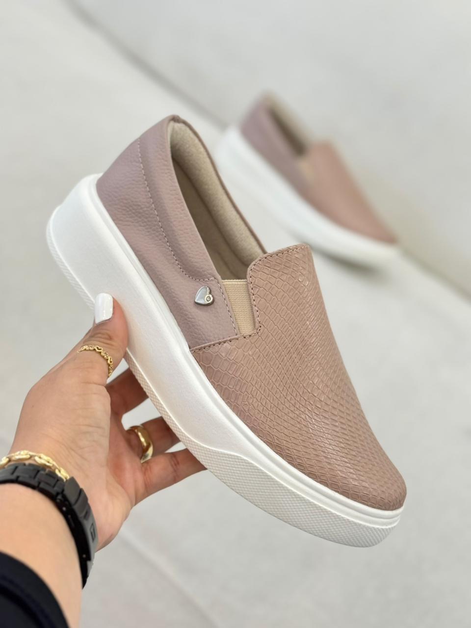 Tenis Paris Taupe - En Cuero - Mujer — tenis en cuero genuino para mujer — YF Shoes Colombia